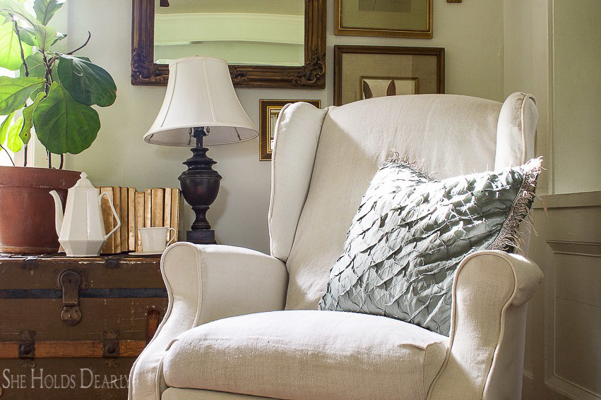 How To Slipcover A Recliner She Holds, Wing Back Recliner Chair Slip Covers