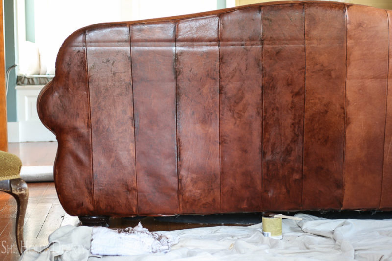 How to Paint Leather Furniture She Holds Dearly