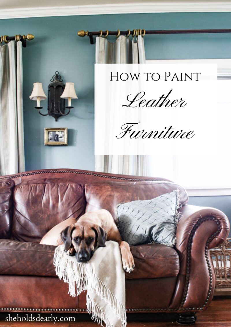 How to Paint Leather Furniture She Holds Dearly