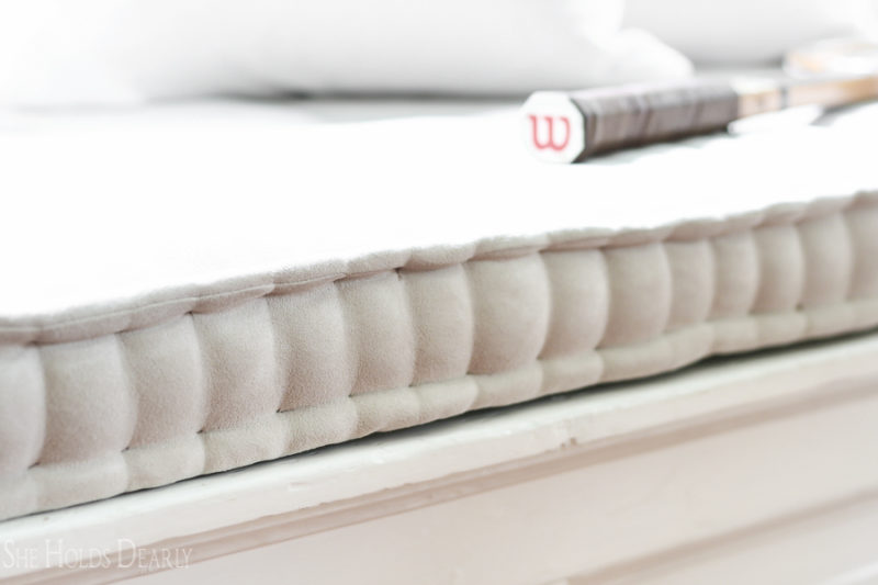 DIY French Mattress Cushion Tutorial - She Holds Dearly