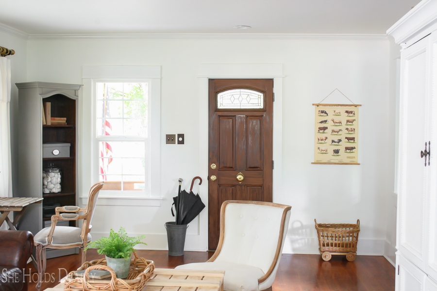 Farmhouse Living Room Before and After by sheholdsdearly.com