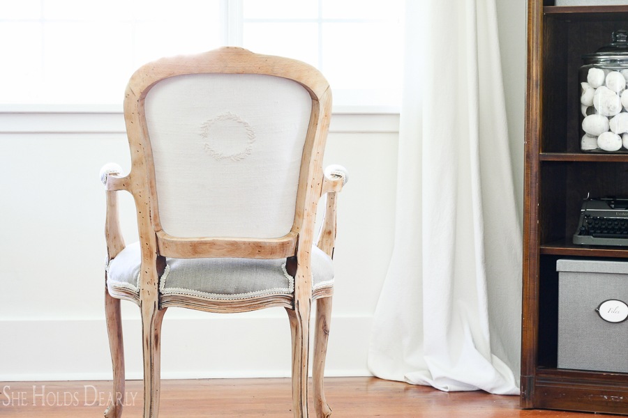 French Chair Makeover - She Holds Dearly