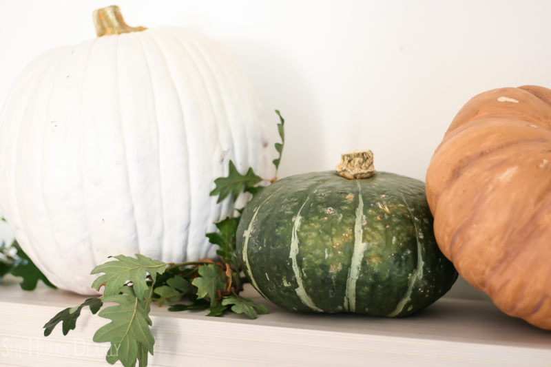 Decorating with Heirloom Pumpkins by sheholdsdearly.com