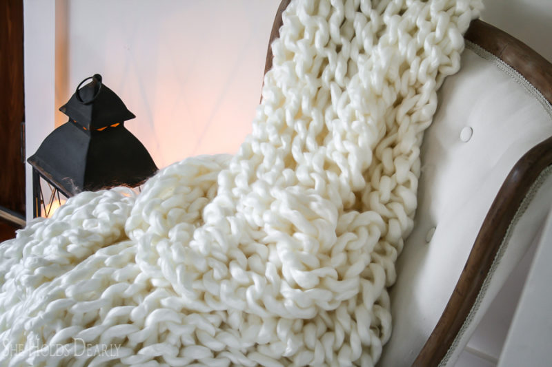 Arm Knit Throw Blanket by sheholdsdearly.com