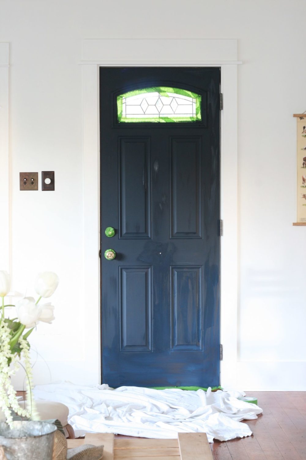 How to Milk Paint a Metal Door She Holds Dearly