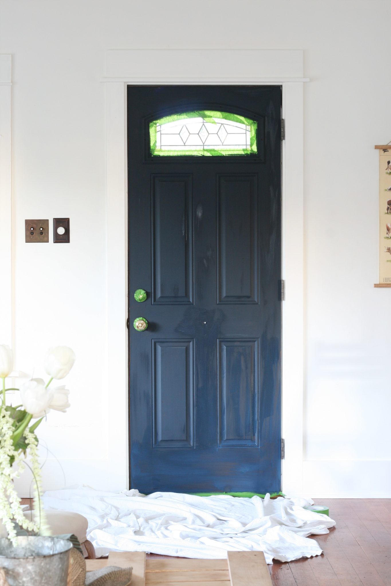 How to Milk Paint a Metal Door - She Holds Dearly