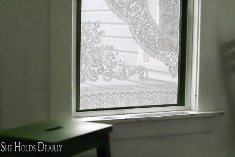 This project is good for a window covering, privacy screening or a lace window screen. By using some 1x2's and thrifted lace you can make your own!