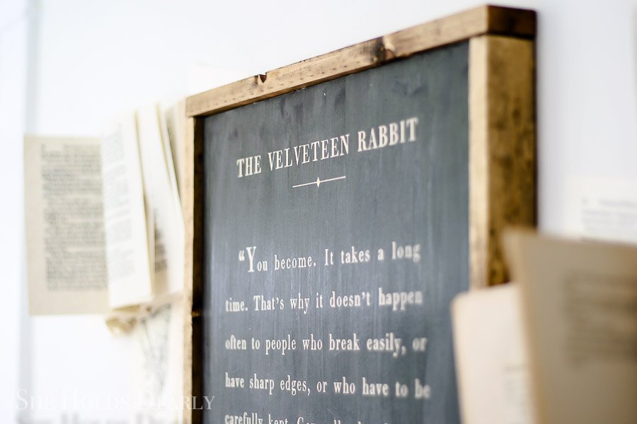Velveteen Rabbit Sign by sheholdsdearly.com