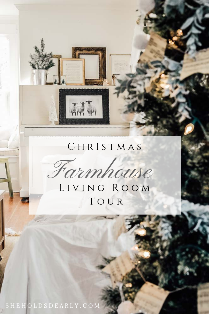 Christmas Farmhouse Living Room Tour by sheholdsdearly.com