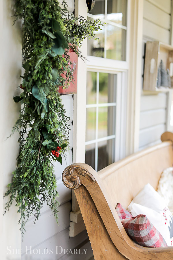 Farmhouse Christmas Porch Tour by sheholdsdearly.com