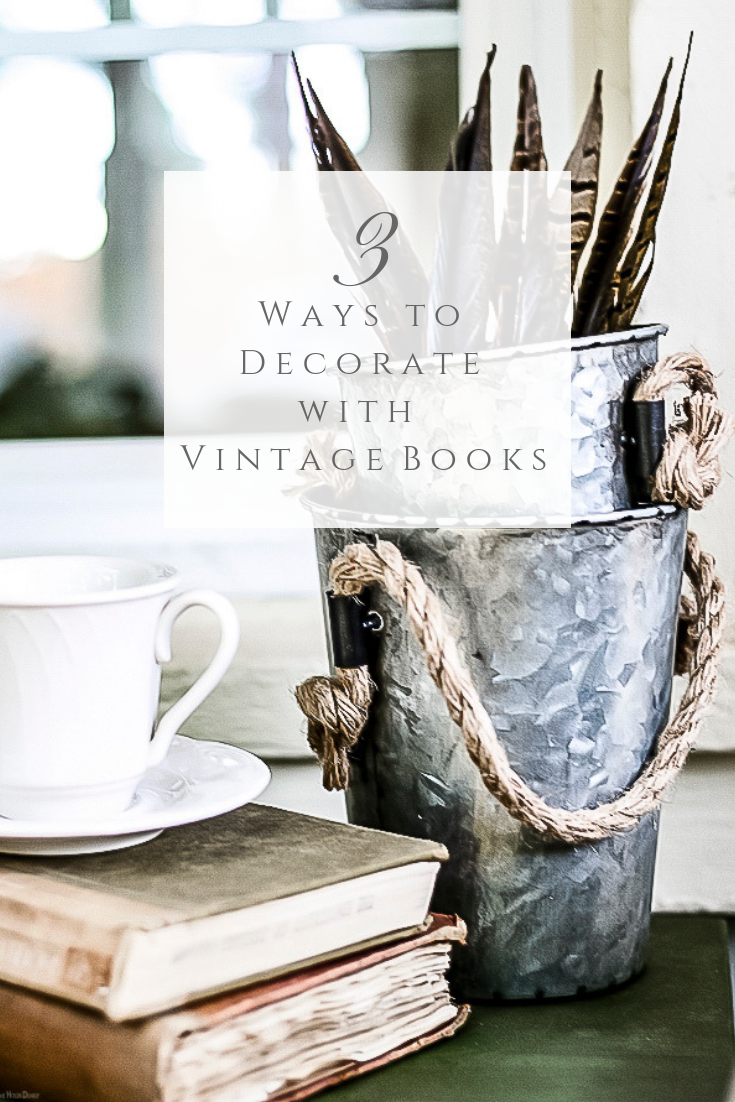 Ways to Decorate with Vintage Books by sheholdsdearly.com