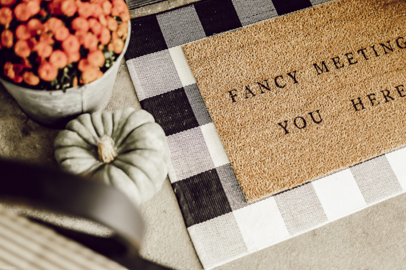 Custom DIY Mat She Holds Dearly