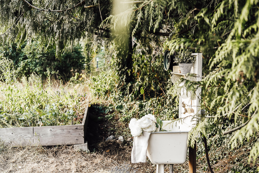 Upcycled Antique Sink Garden Decoration by sheholdsdearly.com