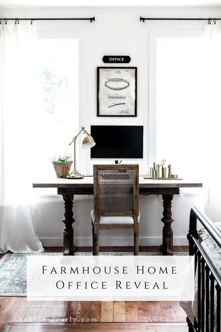 Farmhouse Home Office Reveal by sheholdsdearly.com