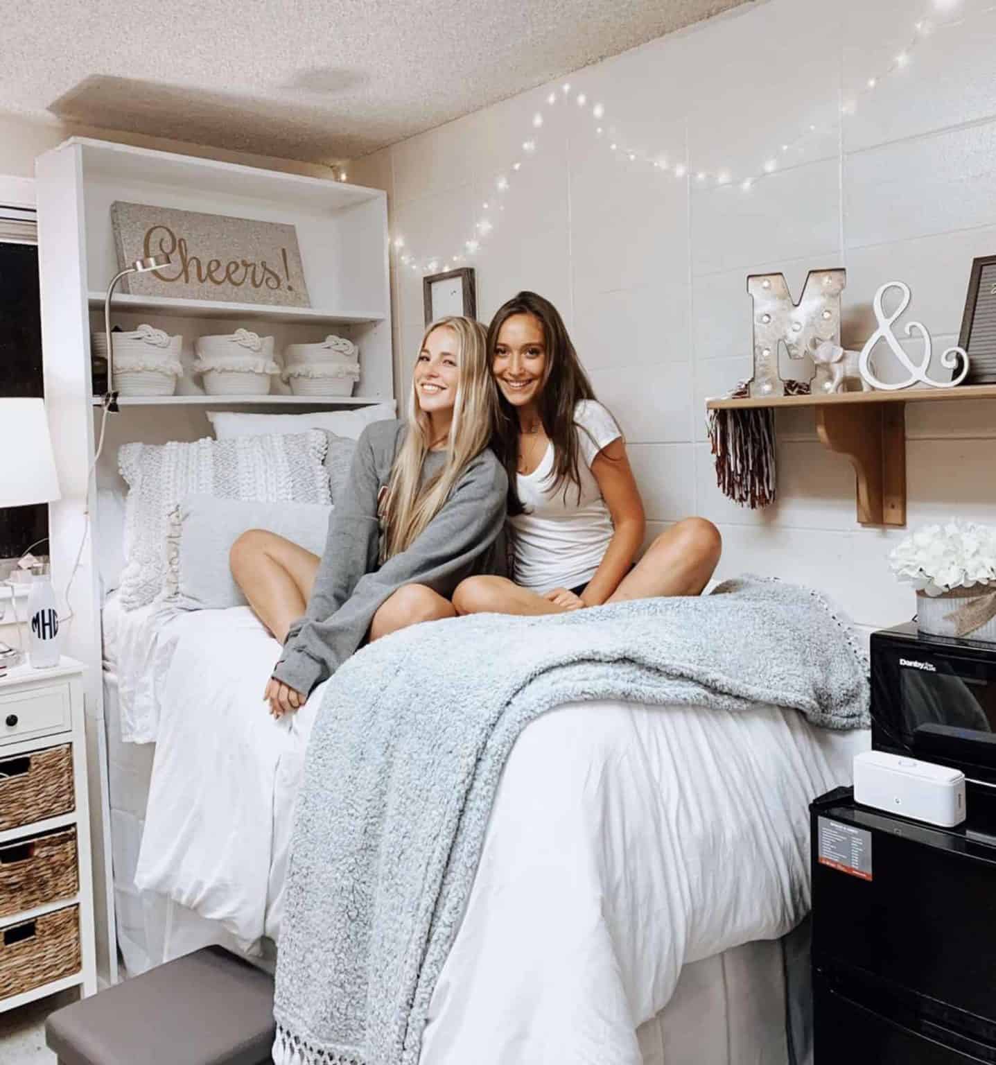 College Mini Fridge Organizer Dorm Shelving Unit for Dorm Room Decor for  Guys Dorm Ideas