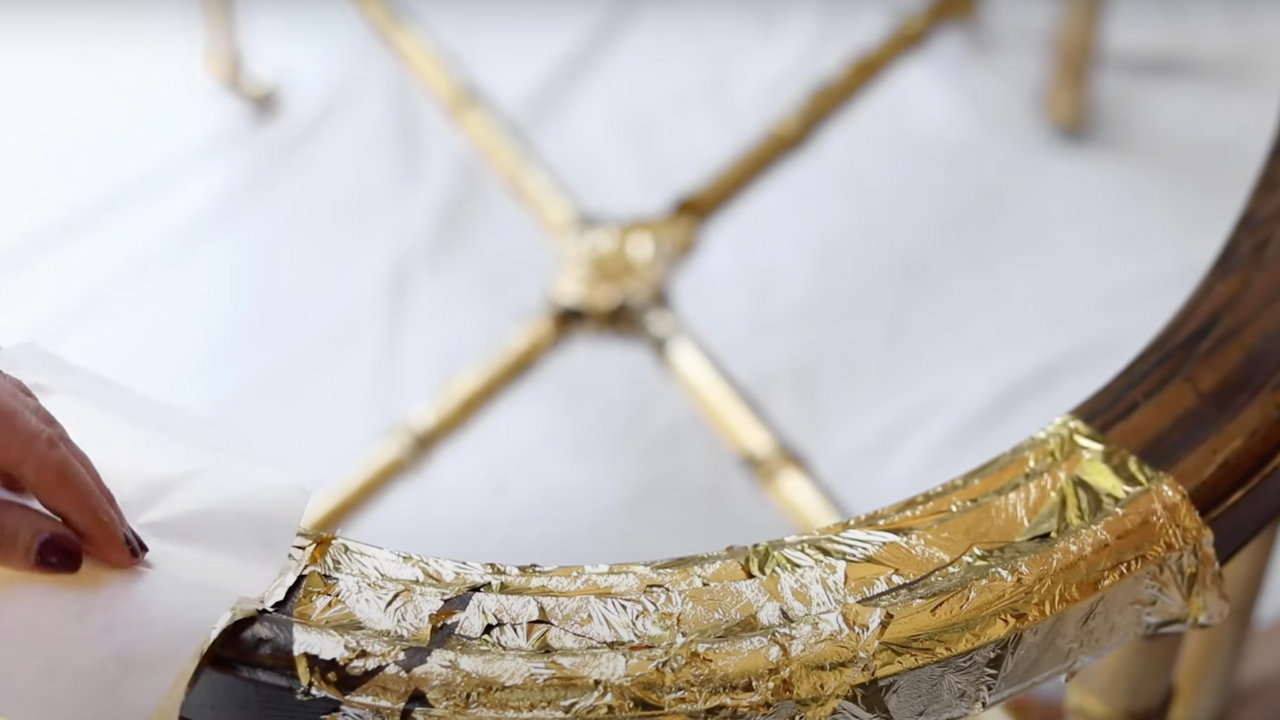 VIDEO- Applying Gold Gilding Wax Furniture Painting Tutorial