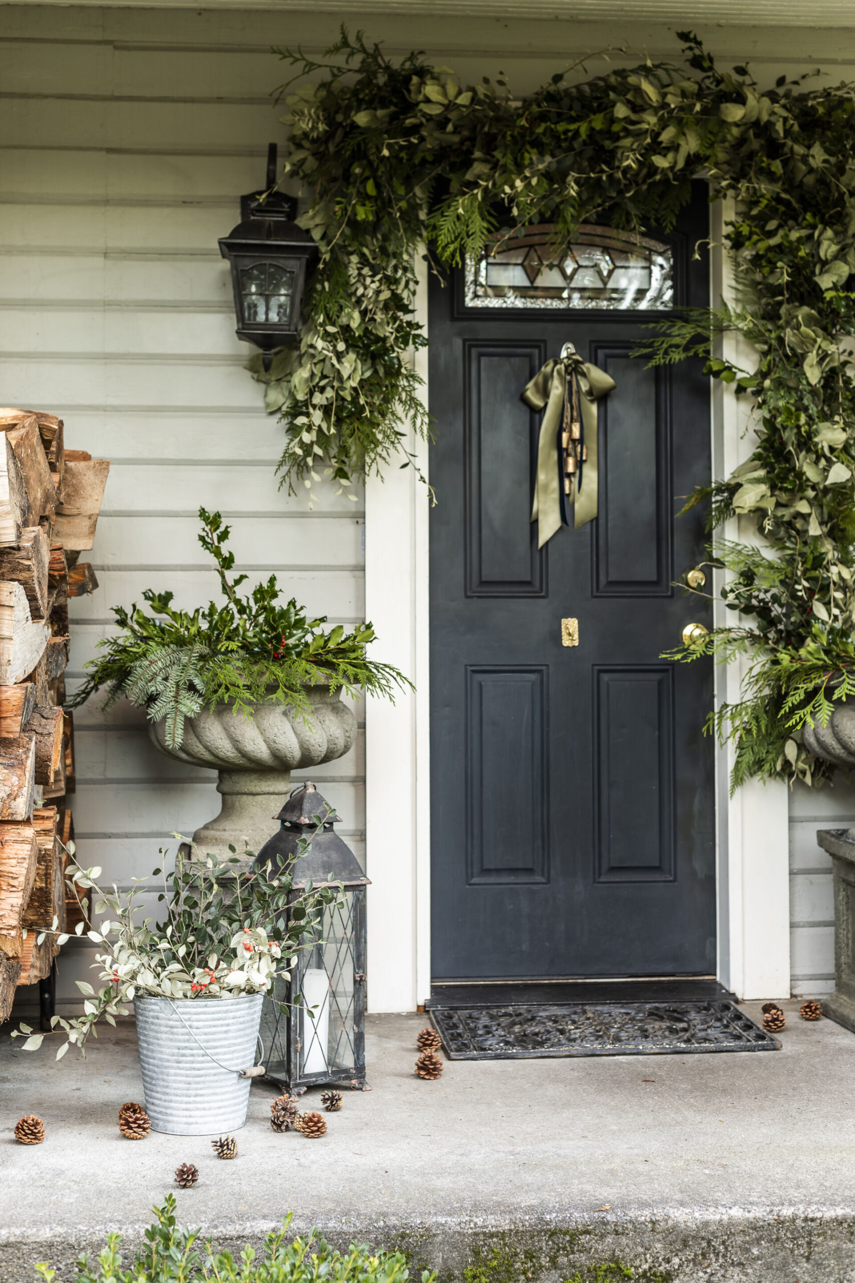 How to Style an Edwardian Christmas Front Porch - She Holds Dearly