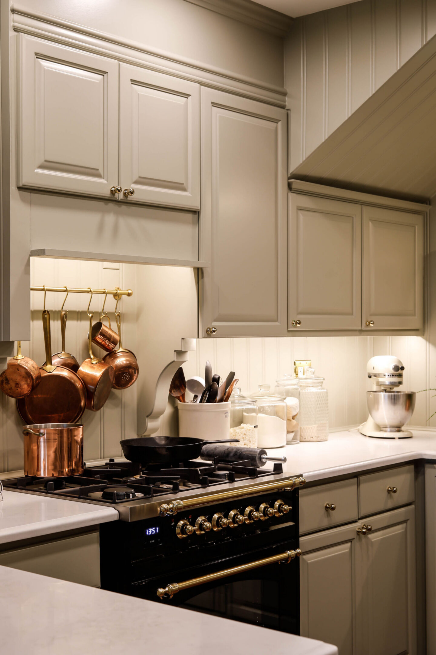 We upgraded to an Ilve stove in our remodeled kitchen, and I am SO pleased with the results. Classic & timeless charm mixed with function.